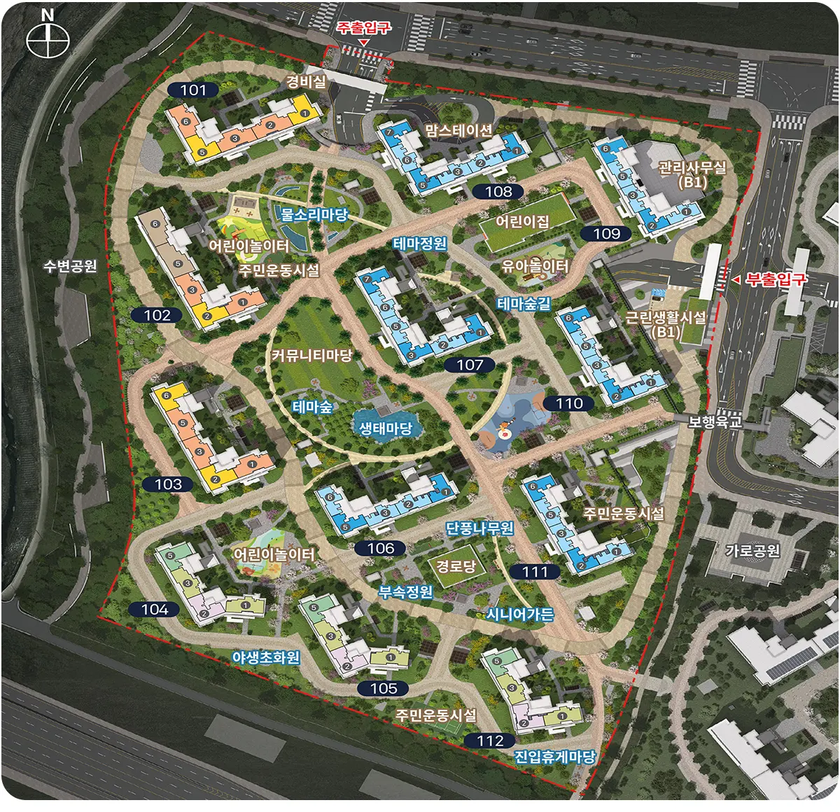 단지 전세대배치도